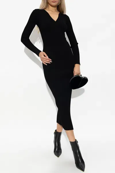 Alaïa Ribbed Dress In Black