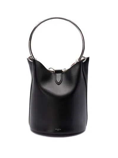 Alaïa `ring` Large Bucket Bag In Black  