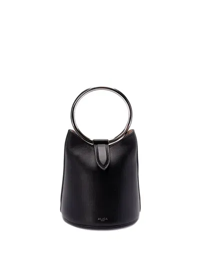 Alaïa `ring` Mini Bucket Bag In Black  