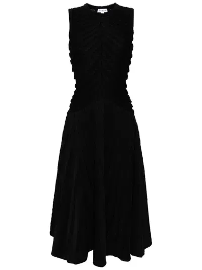 Alaïa Sheer Dress Sculpting Knit In Black