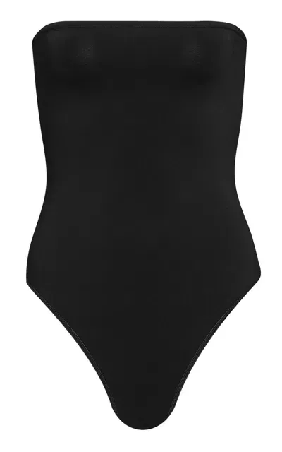 Alaïa Strapless Jersey Bodysuit In Black