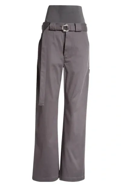 Alaïa Stretch Twill Carpenter Pants In Acier