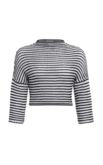 Alaïa Sleeve Top In Black,white