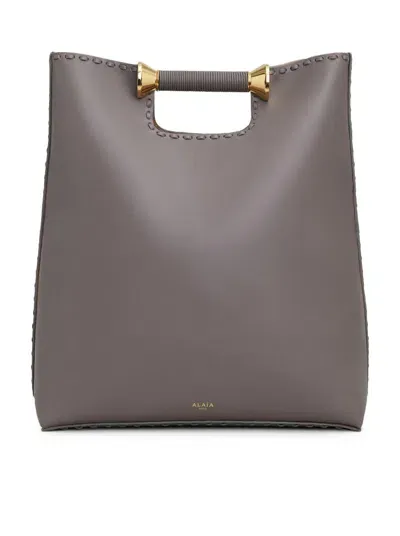 Alaïa Tote Bag Bobine In Calfskin In Brown