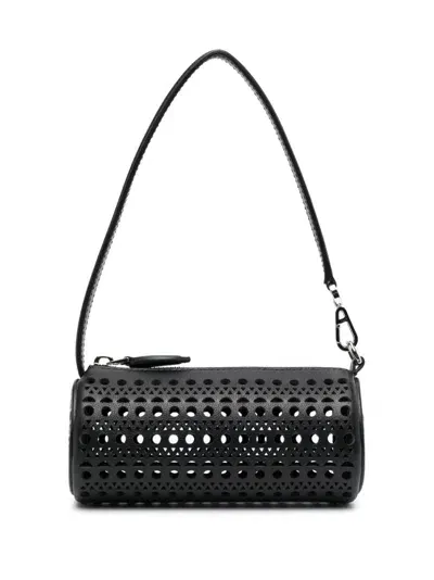 Alaïa Alaia Tube Mini Leather Shoulder Bag In Black