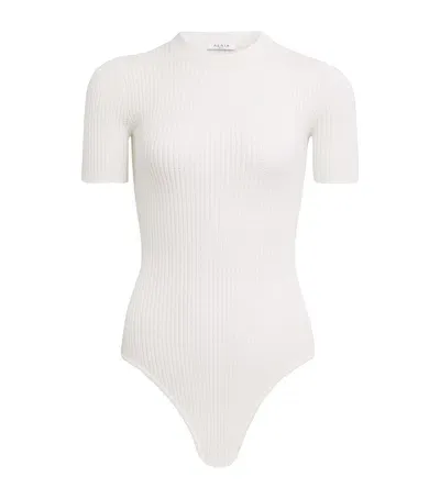 Alaïa Wool-blend Bodysuit In White