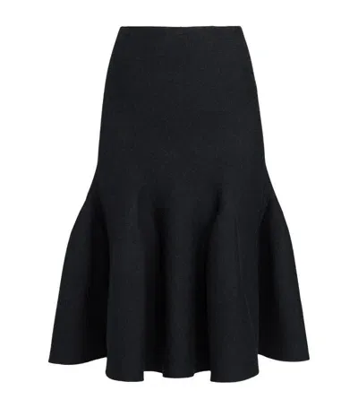 Alaïa Wool-blend Midi Skirt In Black