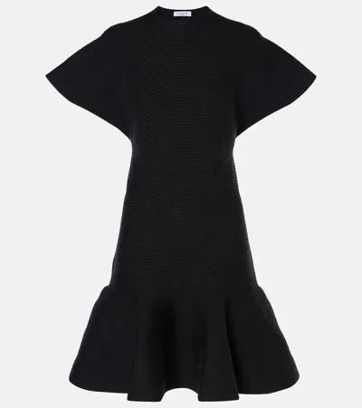 Alaïa Wool-blend Minidress In Black