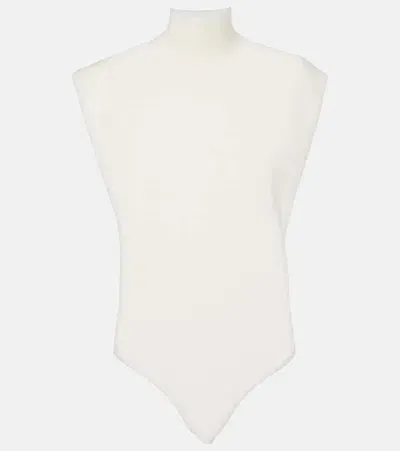 Alaïa Wool Bodysuit In White