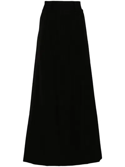 Alainpaul A-line Wool Skirt In Black