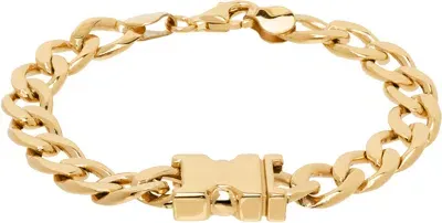 Alan Crocetti Gold Maxi Unity Curb Chain Bracelet In Gold Vermeil