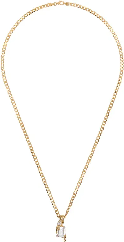 Alan Crocetti Melt Curb Chain Necklace In Gold