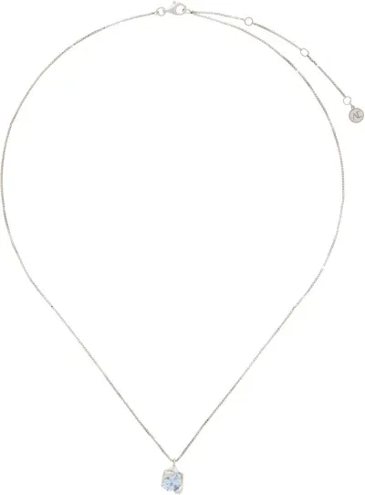 Alan Crocetti Silver & Blue Sky Nano Melt Necklace In Gray