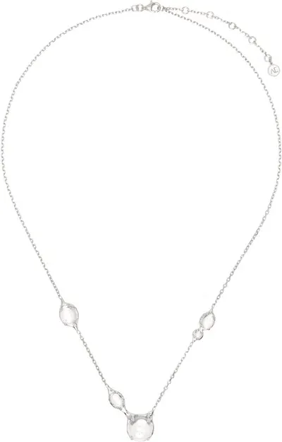 Alan Crocetti Silver Droplet Necklace In Metallic