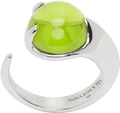 Alan Crocetti Silver Tropical Climax Ring In Rhodium Vermeil