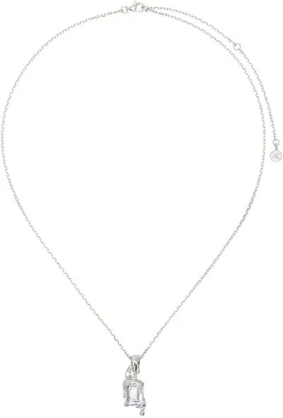 Alan Crocetti Ssense Exclusive Silver Melting Necklace In Rhodium