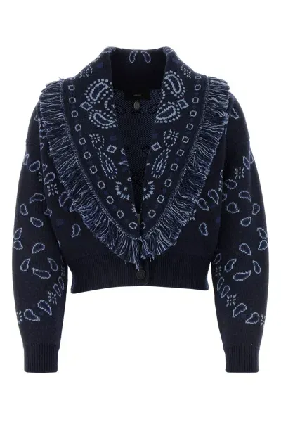 Alanui Bandana Jacquard Cardi-bomber-s Nd  Female In Blau