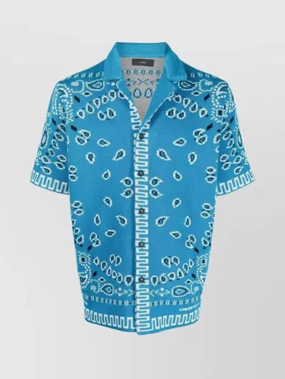 Alanui Bandana-print Cotton Shirt In Blue