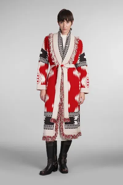 Alanui Long Cardi-coat In Red