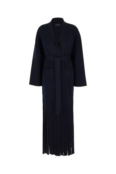 Alanui Midnight Blue Stretch Wool Blend Coat