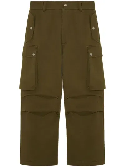 Alanui Fleece Cargo Pants In Green