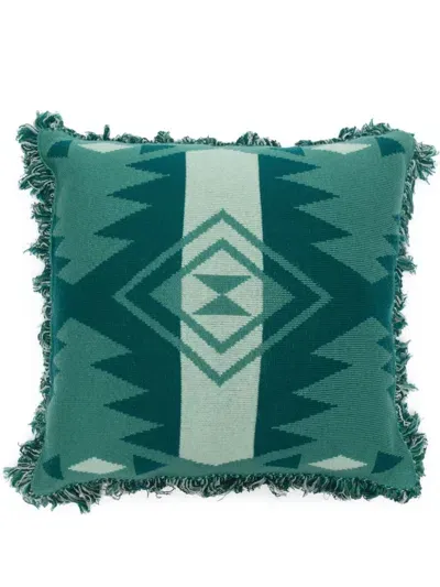 Alanui Icon Jacquard Cushion (60cm X 60cm) In Green