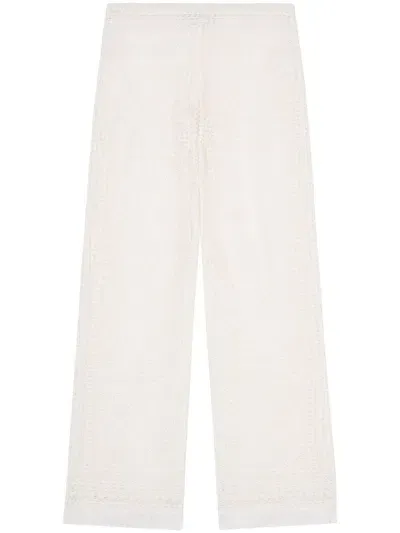 Alanui Kiss By The Book Straight-keg Trousers In Neutral