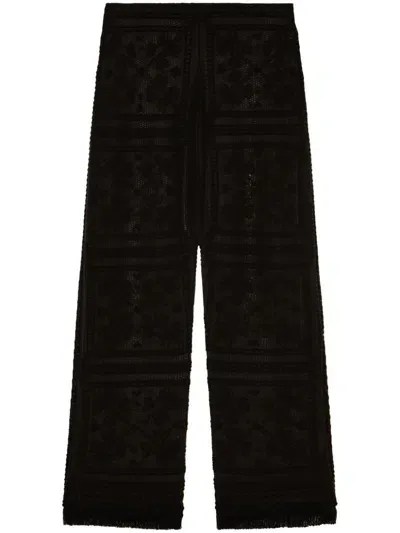 Alanui Kiss By The Book Straight-keg Trousers In Black