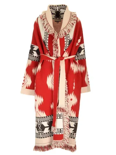 Alanui Long Cardi-coat In Red