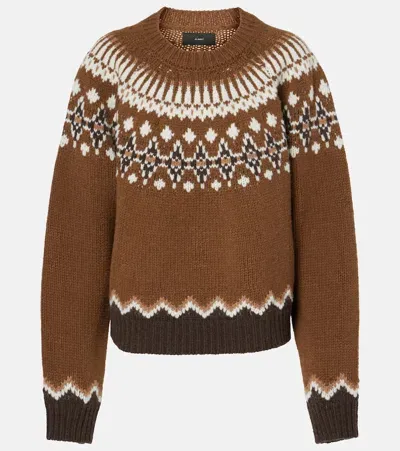 Alanui Sweet Winter Intarsia Sweater In Brown