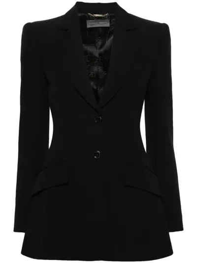 Alberta Ferretti Notched-lapels Blazer In Black