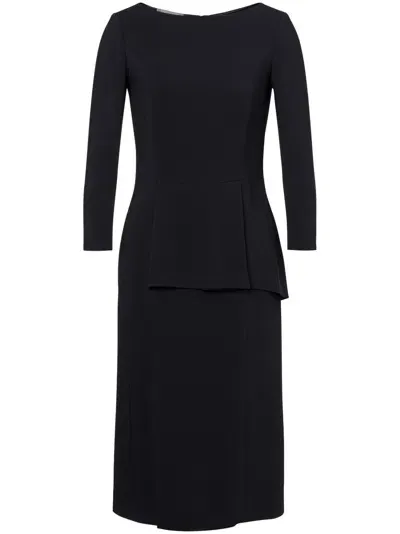 Alberta Ferretti Asymmetric Dress In Black