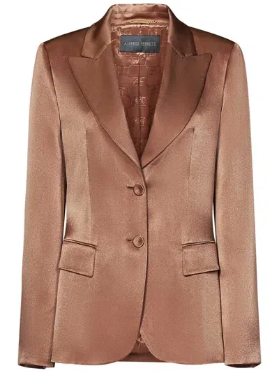 Alberta Ferretti Blazer In Rosa Cipria