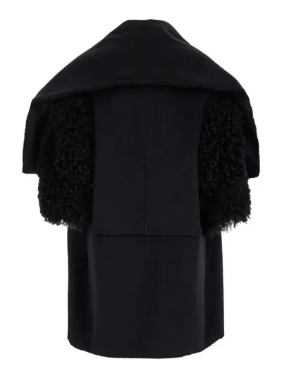 Alberta Ferretti Cape Look38 In Black