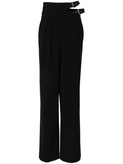 Alberta Ferretti Cut-out Trousers In Black