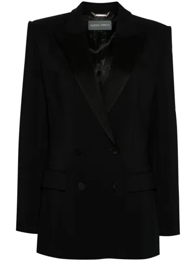 Alberta Ferretti Double-breasted Blazer In Black