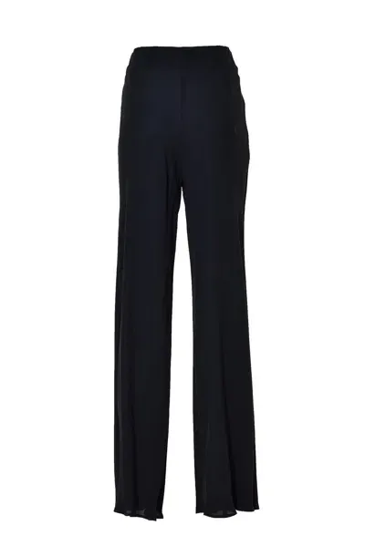 Alberta Ferretti High Waist Wide Leg Pants In Nero