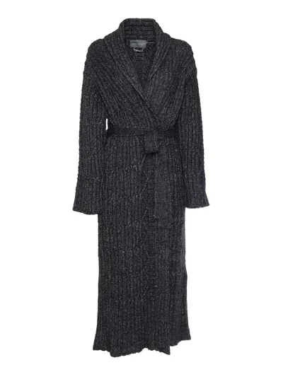 Alberta Ferretti Long Coat In Multi