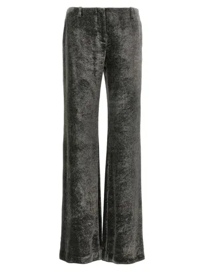 Alberta Ferretti Pants In Silver