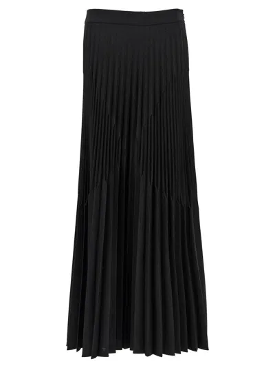 Alberta Ferretti Pleated Skirt In Gray