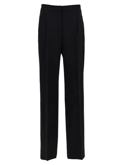 Alberta Ferretti Satin Band Pants In Black