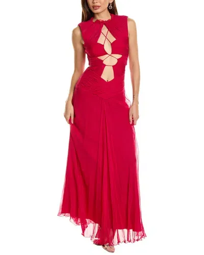 Alberta Ferretti Cut-out Maxi Dress In Pink