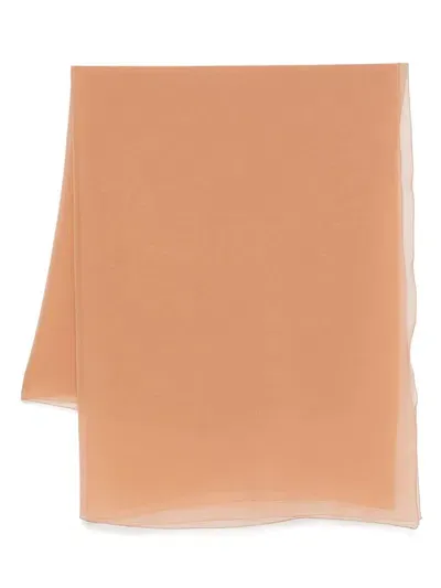 Alberta Ferretti Silk Scarf In Neutrals