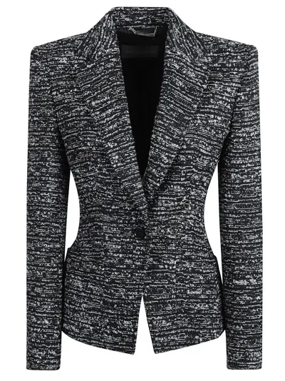 Alberta Ferretti Single Button Blazer In Blue