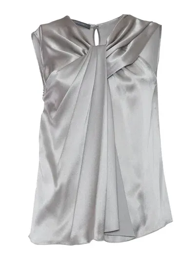 Alberta Ferretti Top In Gray