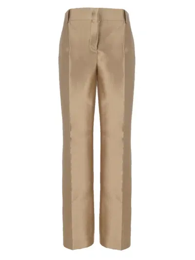 Alberta Ferretti Trousers In Beige