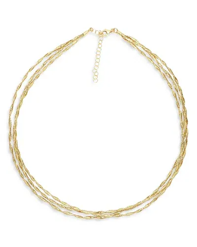 Alberto Amati 14k Yellow Gold Multi Strand Mesh Collar Necklace, 18