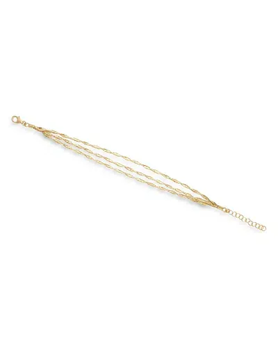 Alberto Amati 14k Yellow Gold Multi Strand Mesh Link Bracelet