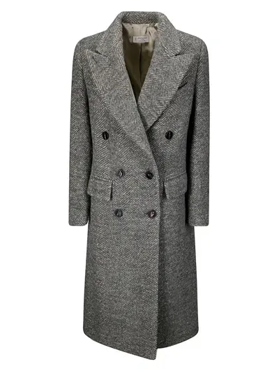 Alberto Biani Boyfriend Coat In Grey