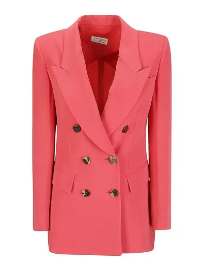 Alberto Biani Double-breasted Cady Jacket In Pink